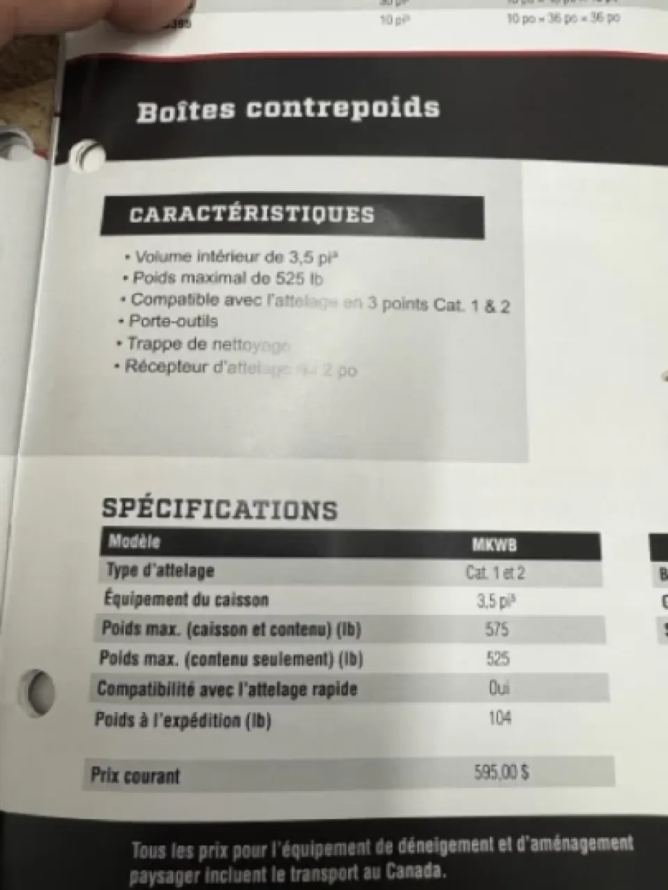 MK Martin MKWB Boite de Contrepoids 2025 — vue 5